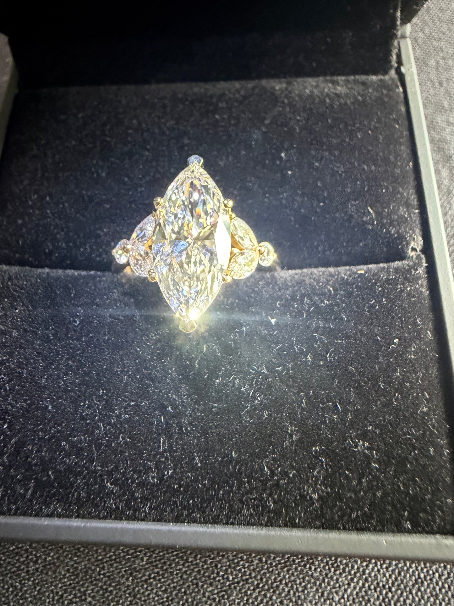 3.03 Carat Marquise Diamond Nature-Inspired Ring