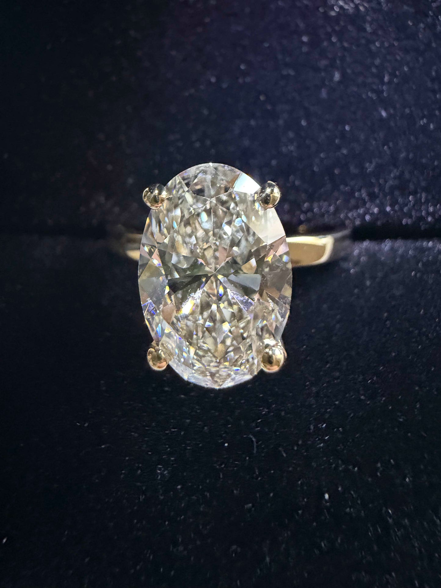 3.07 Ct Oval Lab Diamond Ring