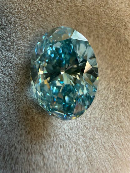 2.98 Fancy Vivid Blue Oval Diamond