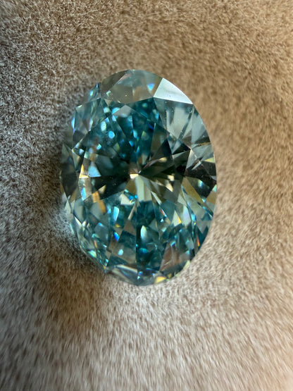 2.98 Fancy Vivid Blue Oval Diamond