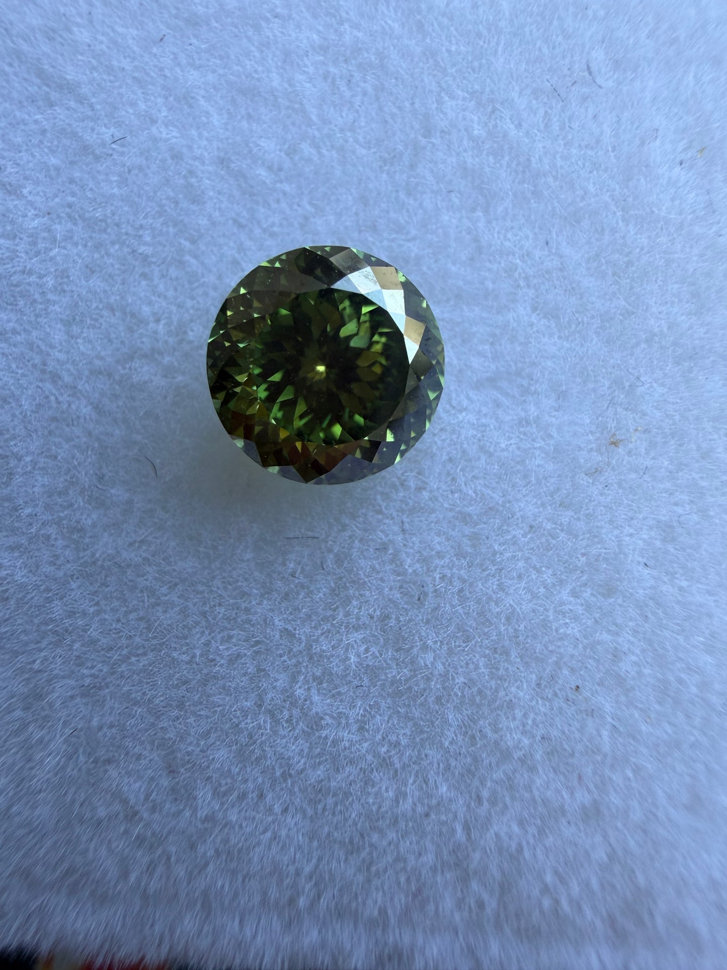 1.15 ct Fancy Vivid Green Portuguese Cut Diamond