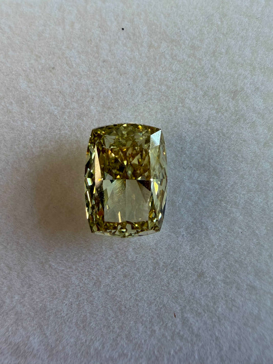 IGI Certified 3.08 Ct Fancy Intense Yellow Lab Grown Diamond