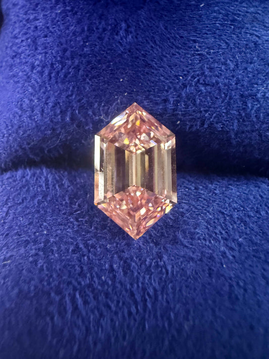 Blush Hexagon Step-Cut Gem