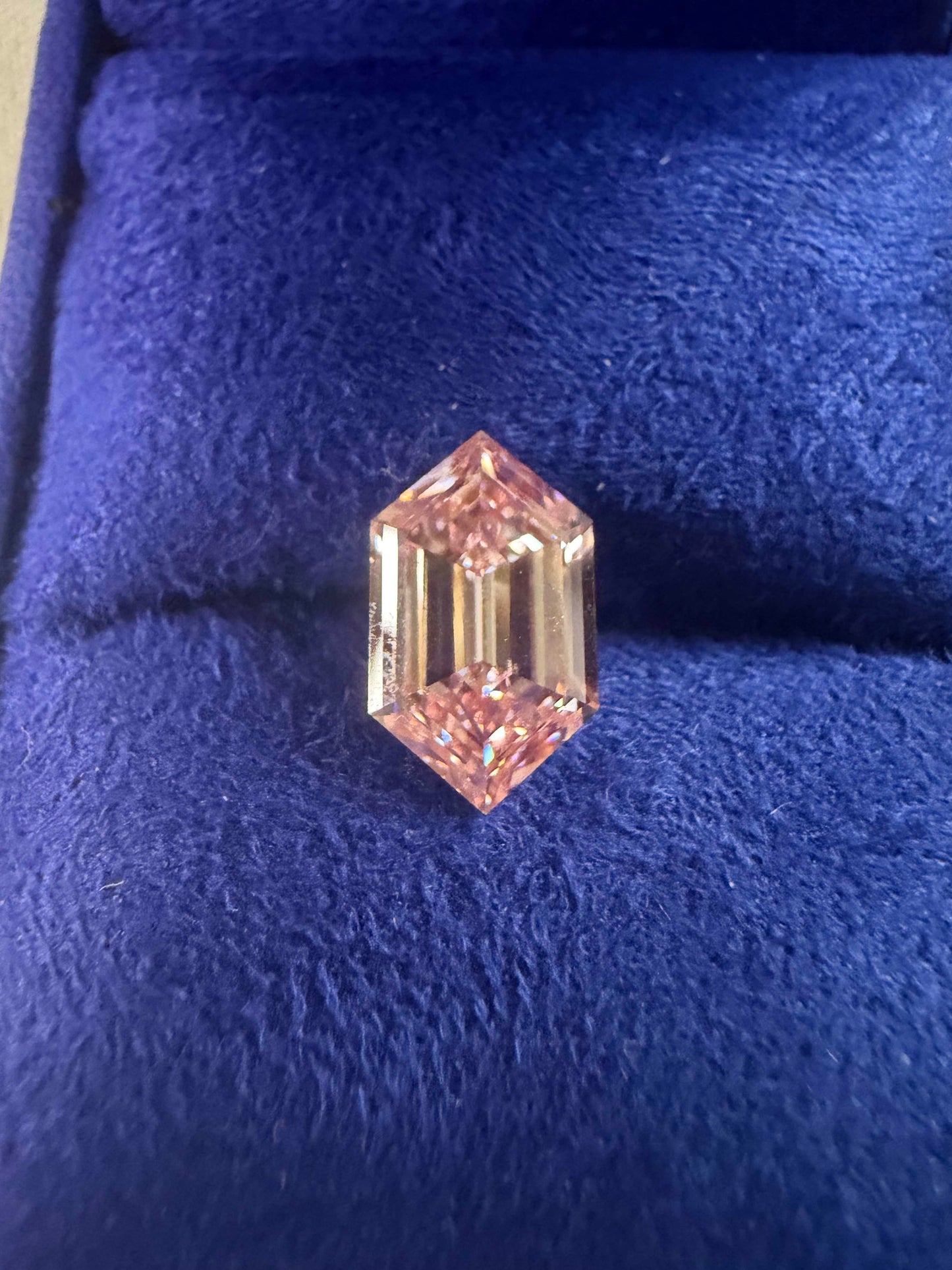 Blush Hexagon Step-Cut Gem