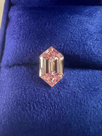 Blush Hexagon Step-Cut Gem