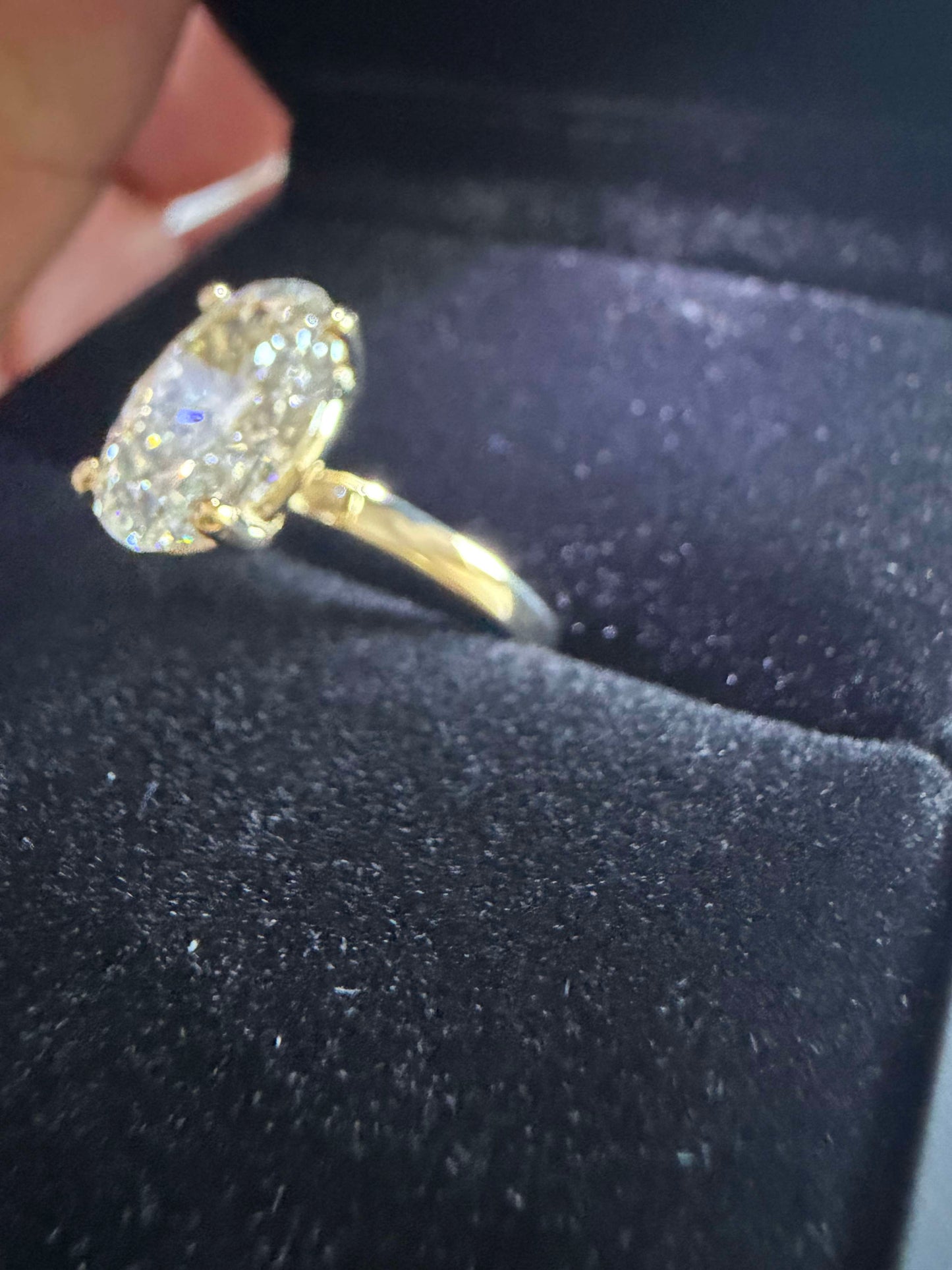 3.07 Ct Oval Lab Diamond Ring