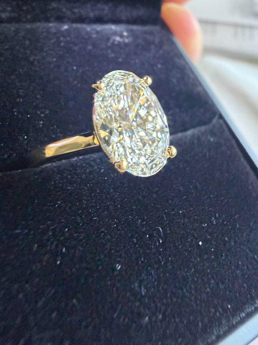 3.07 Ct Oval Lab Diamond Ring