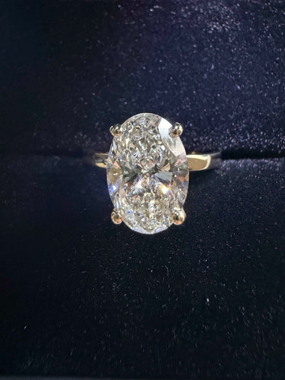3.07 Ct Oval Lab Diamond Ring