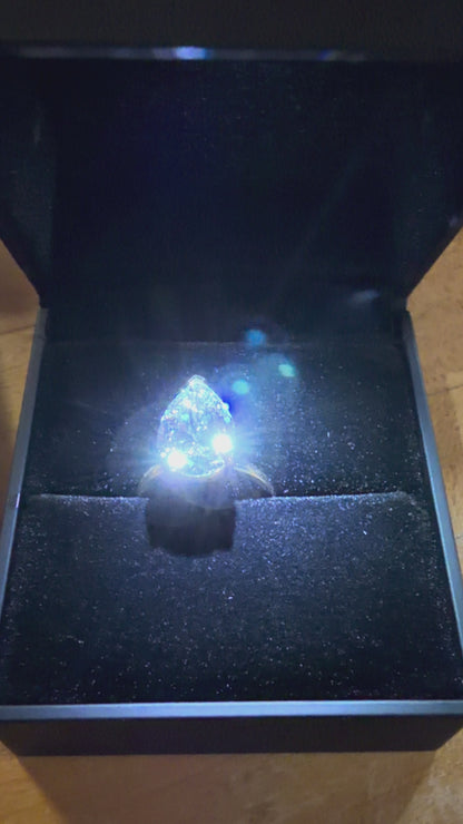 Teardrop Crystal Statement Ring