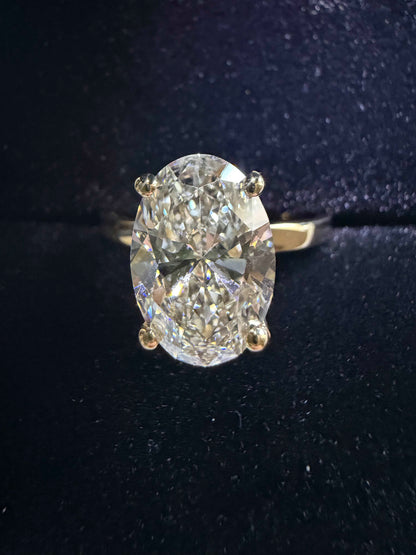 3.07 Ct Oval Lab Diamond Ring
