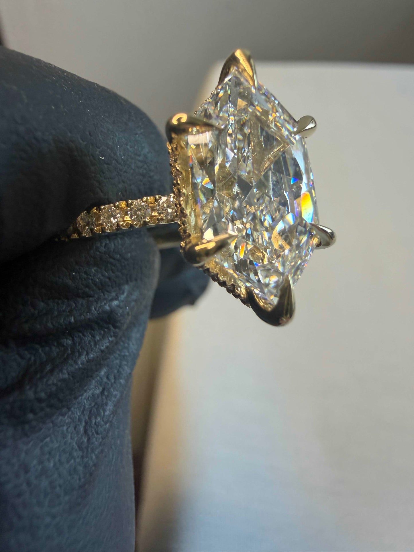 Marquise Halo Diamond Ring