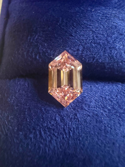 Blush Hexagon Step-Cut Gem